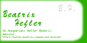 beatrix hefler business card